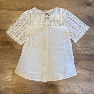 Elegant White Lace Women's Top